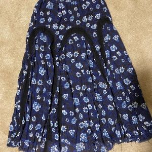 Free People floral midi skirt